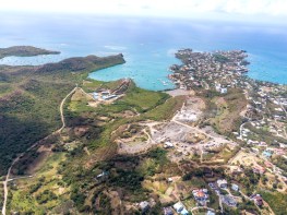Drone shot of unsustainable development around Mt. Hartman.