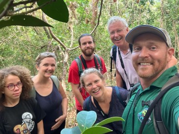 A few members of Statia's Golden Warblers in St. Eustatius, Global Big Day 2025. (Photo by Jethro van't Hul)