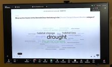 Word clouds exercise to identify the biggest threats in the Climate Change and Severe Weather category.